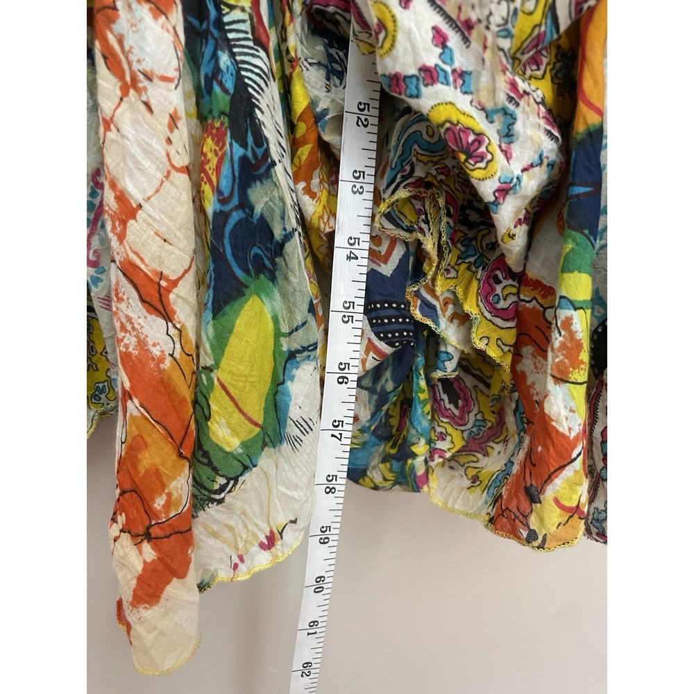 Solitaire Dress L Bohemian Tank Maxi‎ Patchwork Colorful Bustle Festival Tiered - Picture 8 of 16